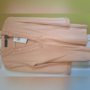 Apricot embellished sweater